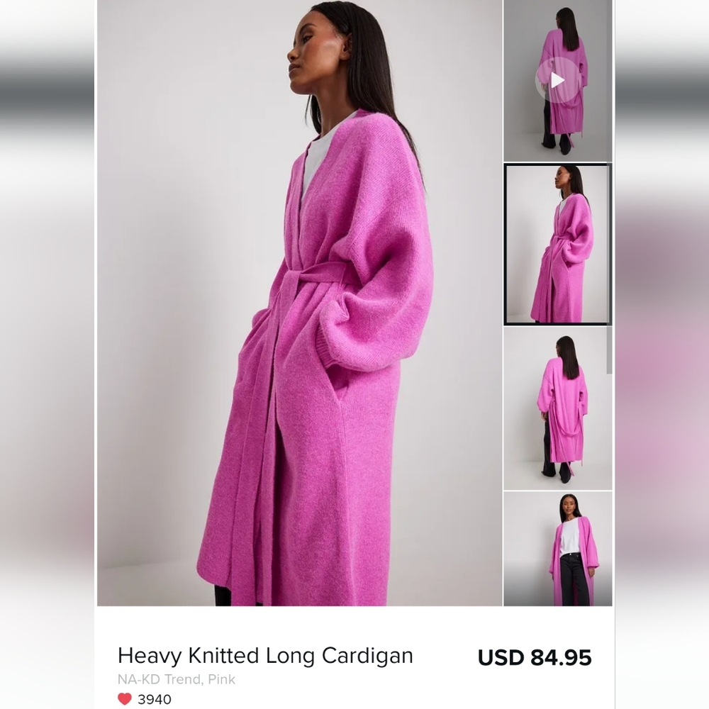 NWOT NA-KD Cardigan Sweater